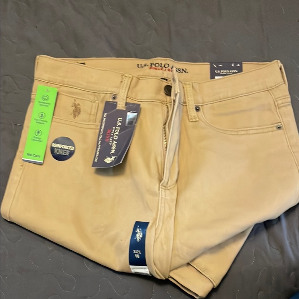 U.S. Polo Assn. Tan Straight Jeans Classic Style